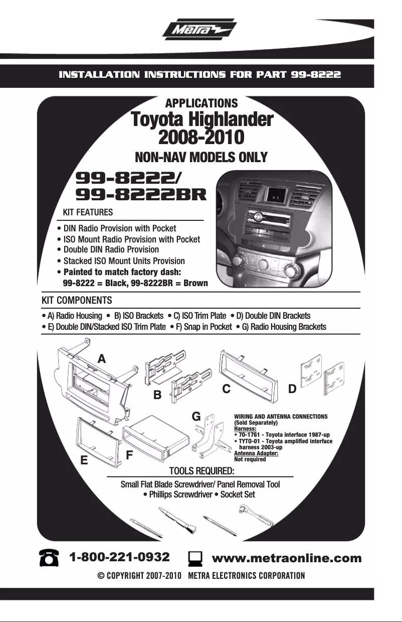 Image de la première page du manuel de l'appareil 99-8222