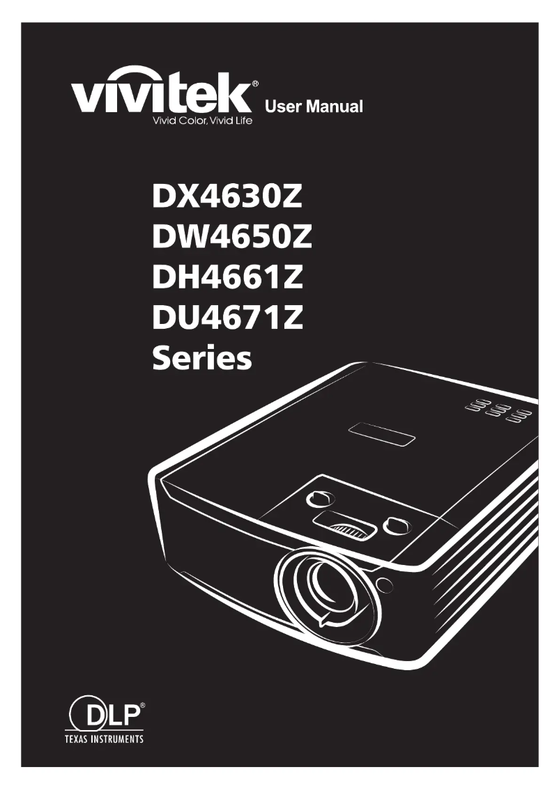 Page n°1 - Manuel utilisateur Vivitek DH4661Z