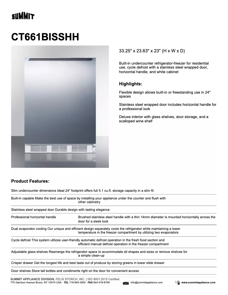 Image de la première page du manuel de l'appareil CT661BIHH