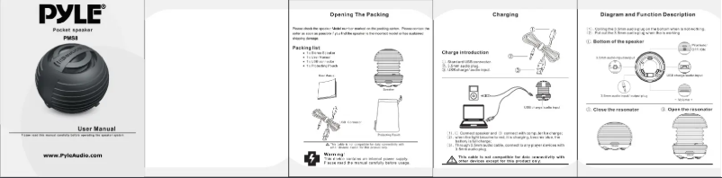 Image de la première page du manuel de l'appareil PMS8B
