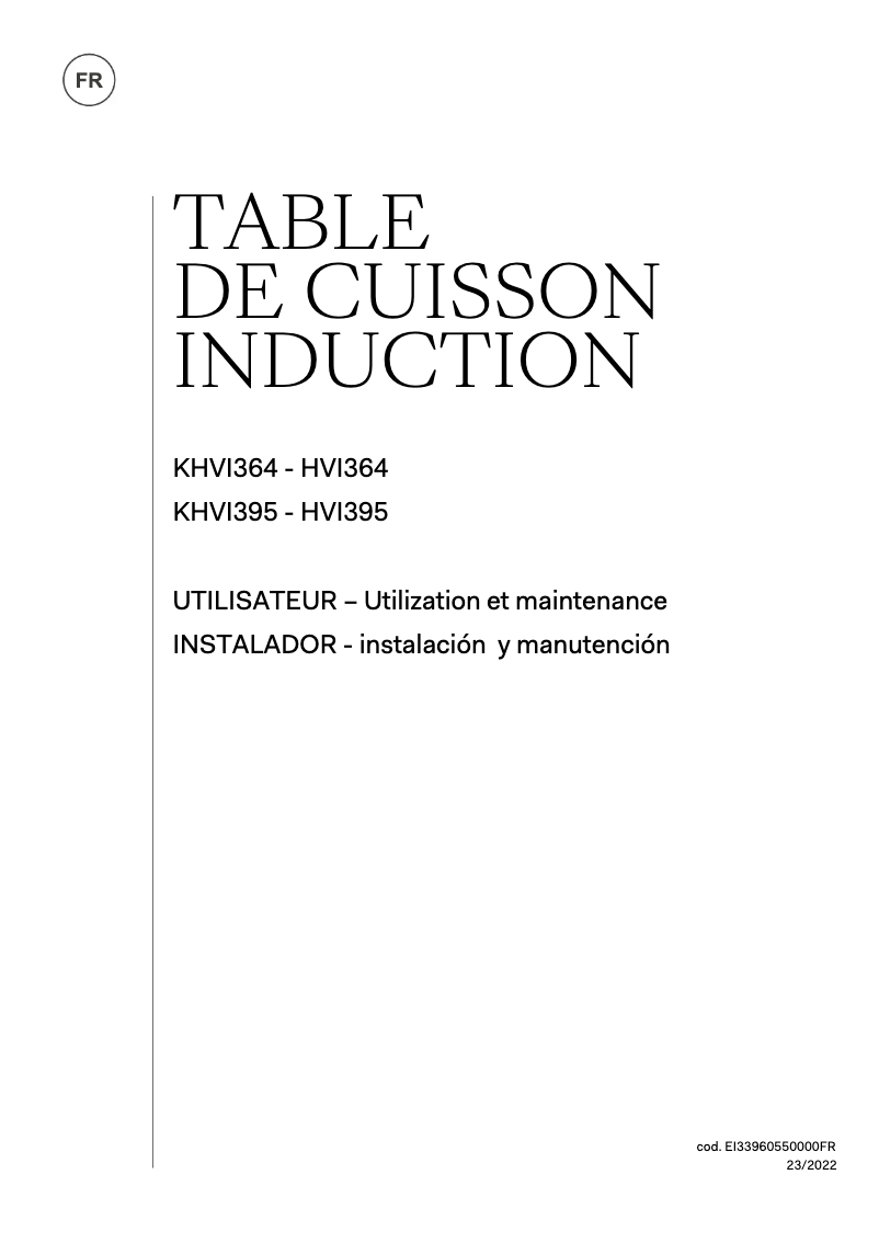 Image de la première page du manuel de l'appareil HVI364N