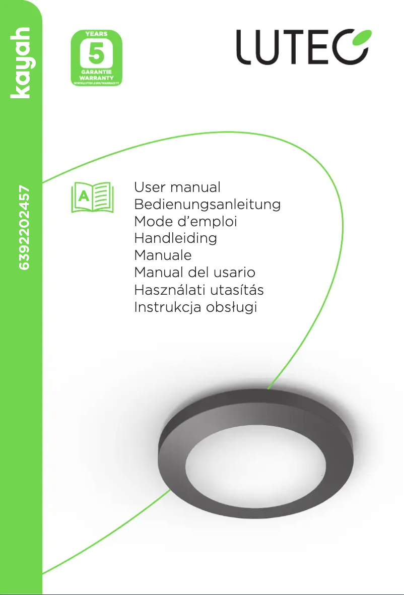 Page n°1 - Manuel utilisateur Lutec Kayah