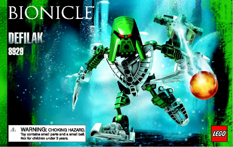 Page 1 de la notice Manuel utilisateur Lego Bionicle 8929
