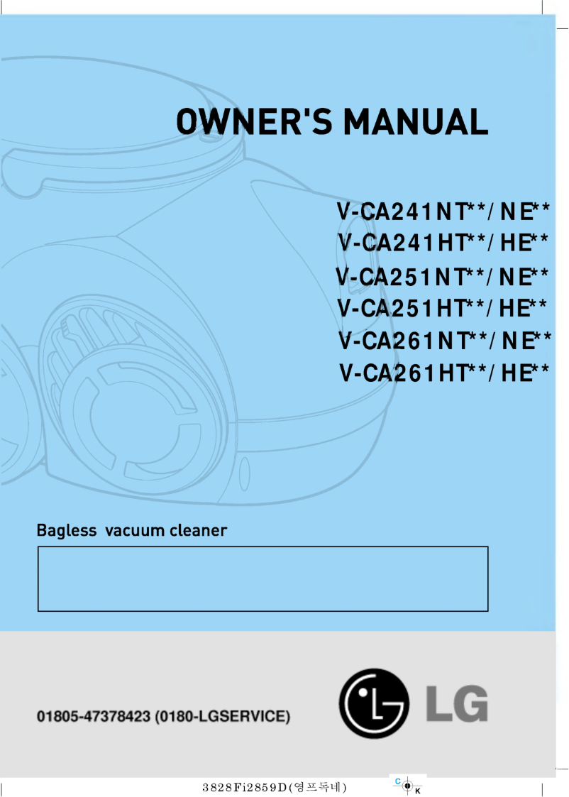 Page n°1 - Manuel utilisateur LG VTCA261NT