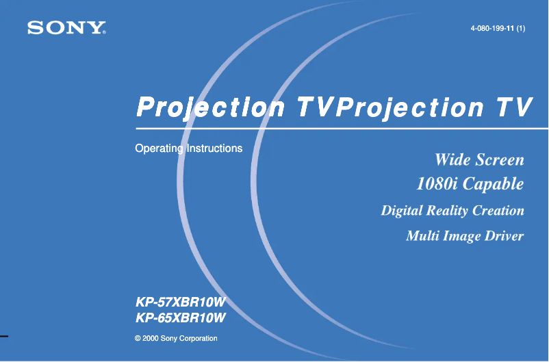Image de la première page du manuel de l'appareil KP-57XBR10W