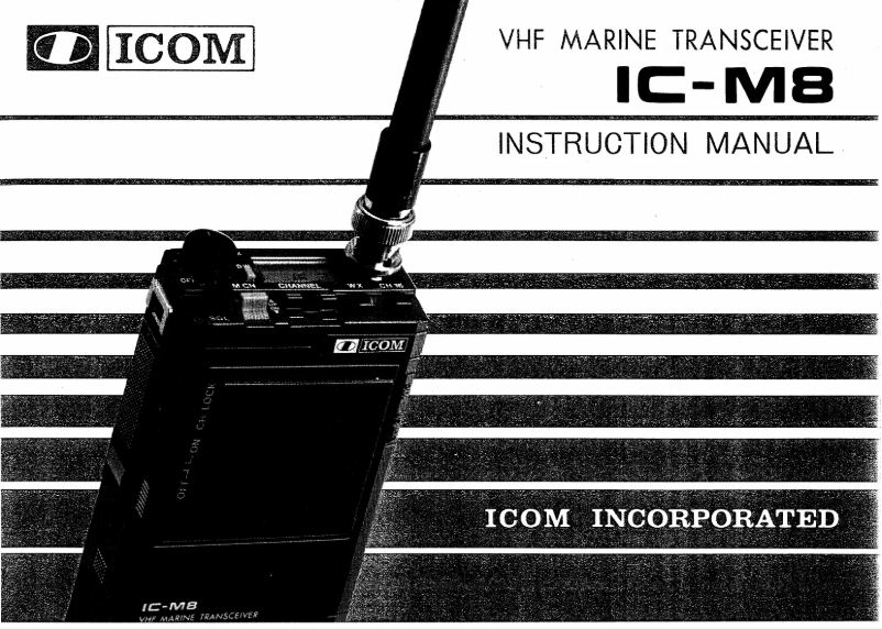 Page n°1 - Manuel utilisateur ICOM IC-M8