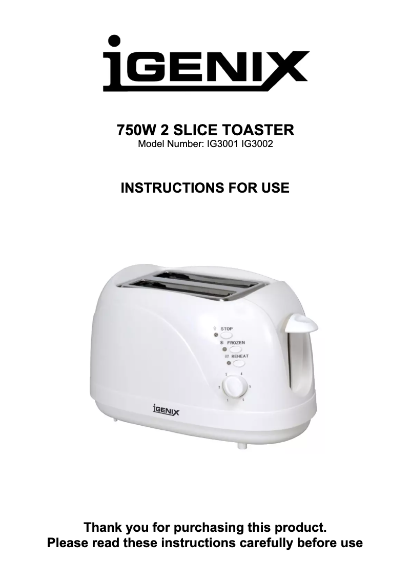 Página 1 del manual Manual de usuario Igenix IG3002