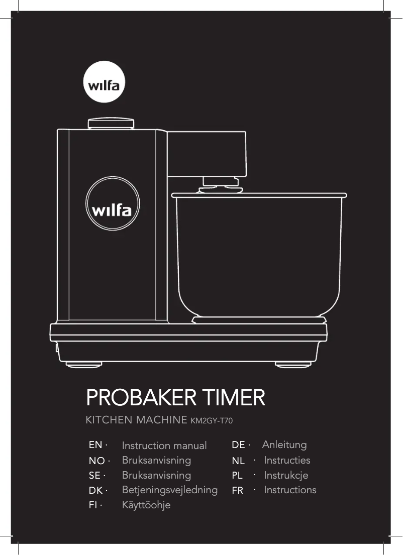 Image de la première page du manuel de l'appareil ProBaker Timer KM2GY-T70