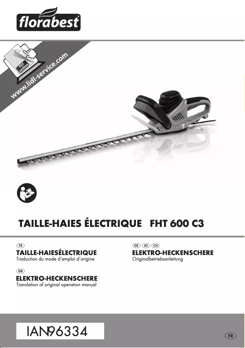 Image de la première page du manuel de l'appareil FHT 600 C3