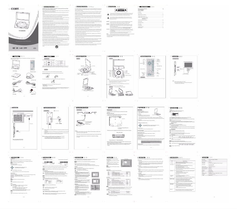 Image de la première page du manuel de l'appareil TF-DVD8500