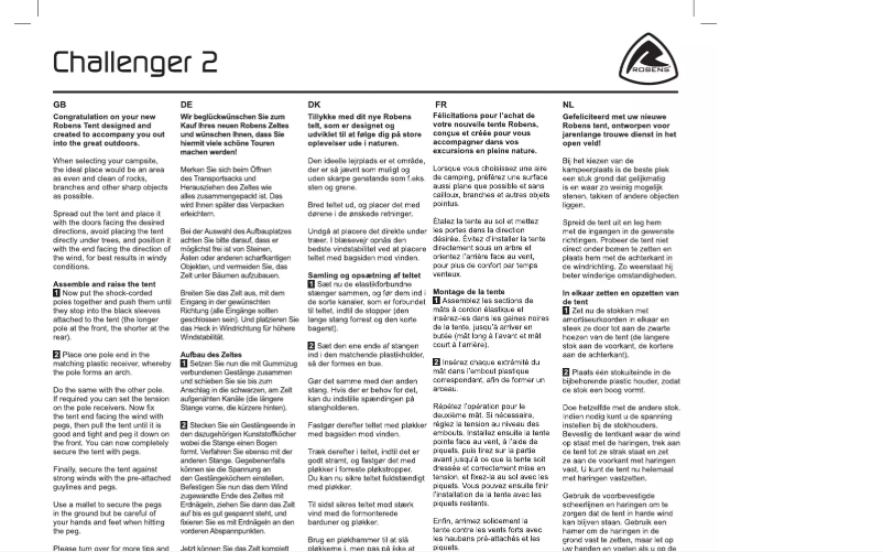 Page n°1 - Manuel utilisateur Robens Challenger 2