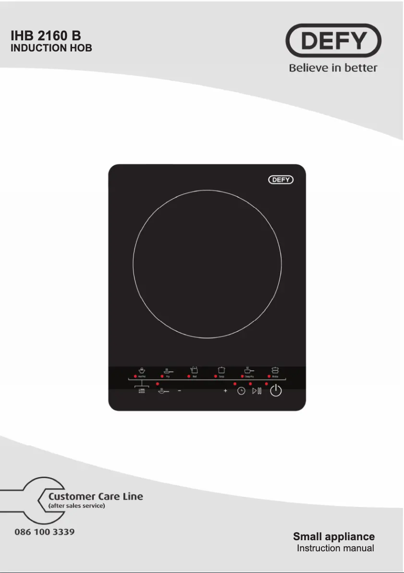 Page n°1 - Manuel utilisateur Defy IHB2160B