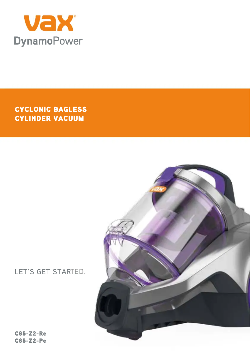 Page n°1 - Manuel utilisateur Vax Dynamo Power Reach