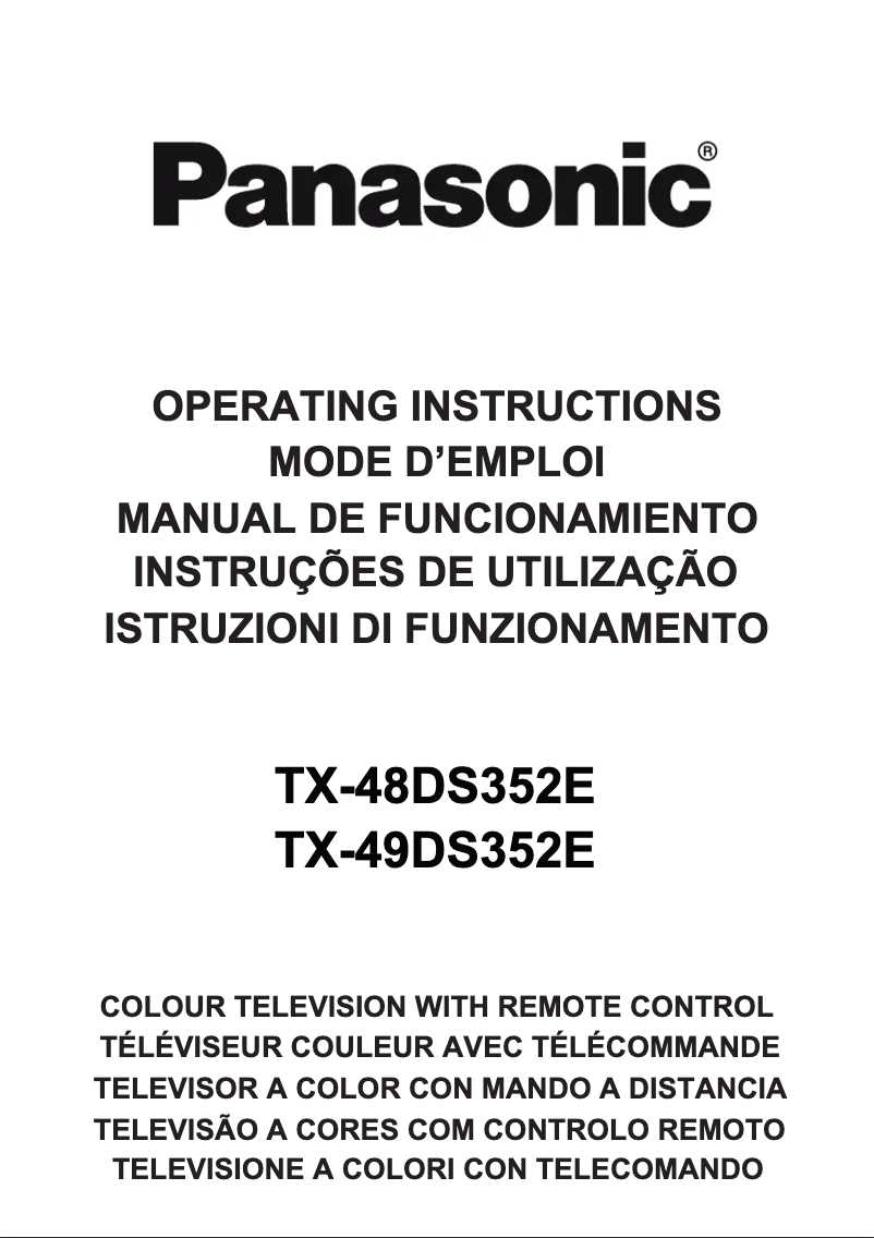 Página 1 del manual Manual de usuario Panasonic Viera TX-48DS352E