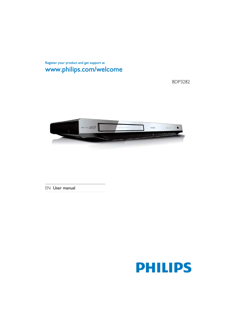 Page n°1 - Manuel utilisateur Philips BDP3282