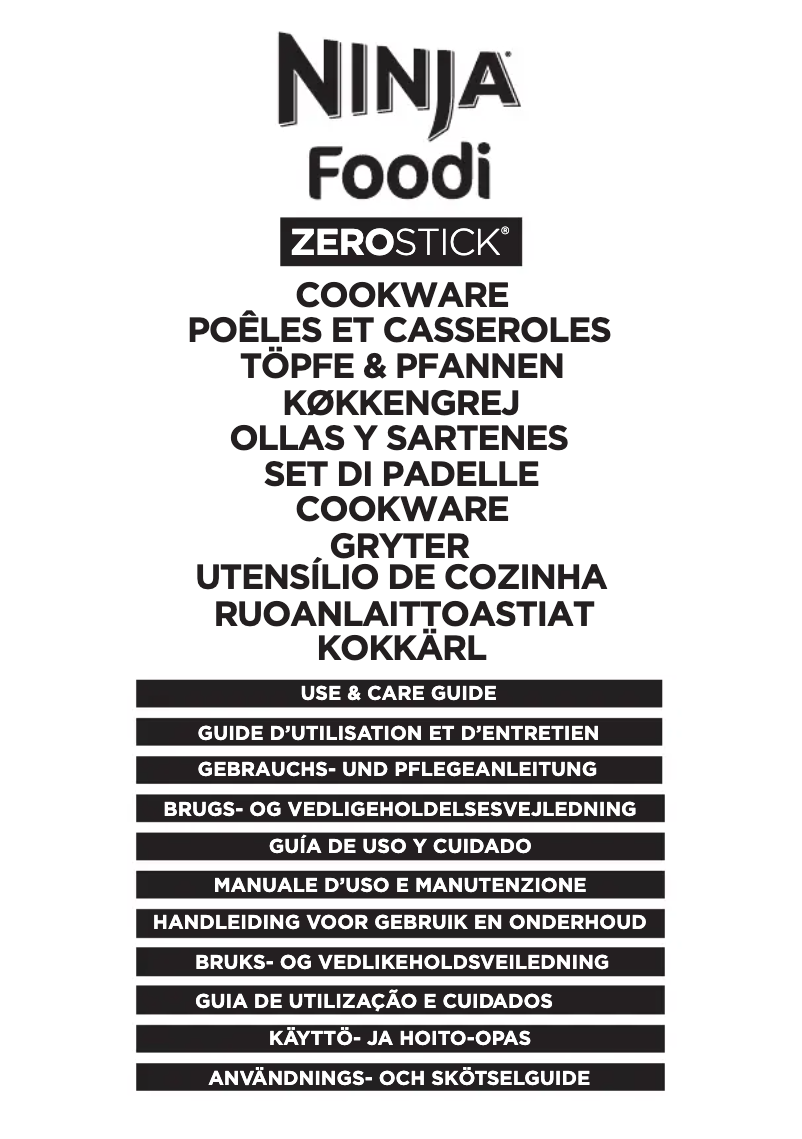 Page 1 de la notice Manuel utilisateur Ninja Foodi Zerostick C30928EU