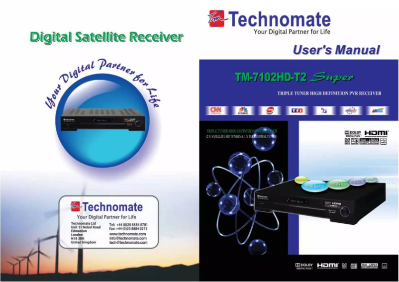 Page n°1 - Manuel utilisateur Technomate TM-7102 HD