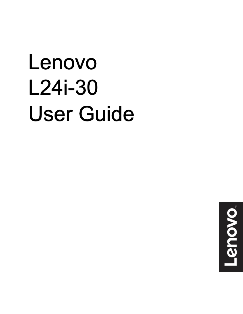 Página 1 del manual Manual de usuario Lenovo L24i-30