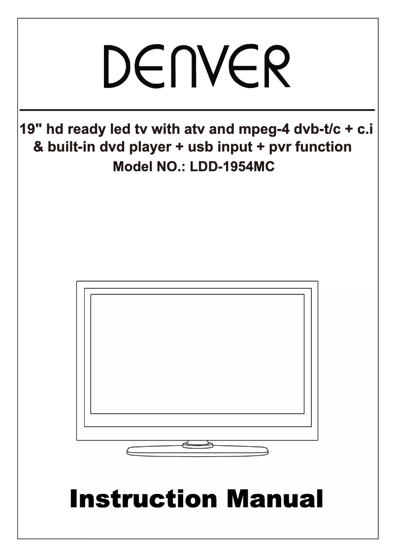 Image de la première page du manuel de l'appareil LDD-1954MC