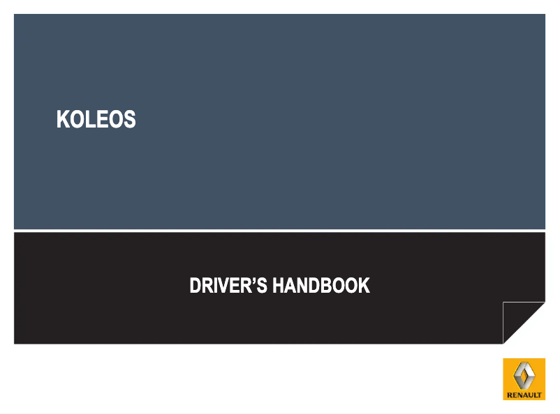 Page 1 de la notice Manuel utilisateur Renault Koleos (2011)