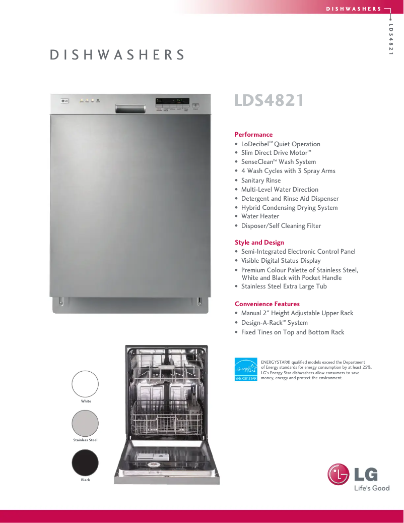 Page n°1 - Fiche technique LG LDS4821BB
