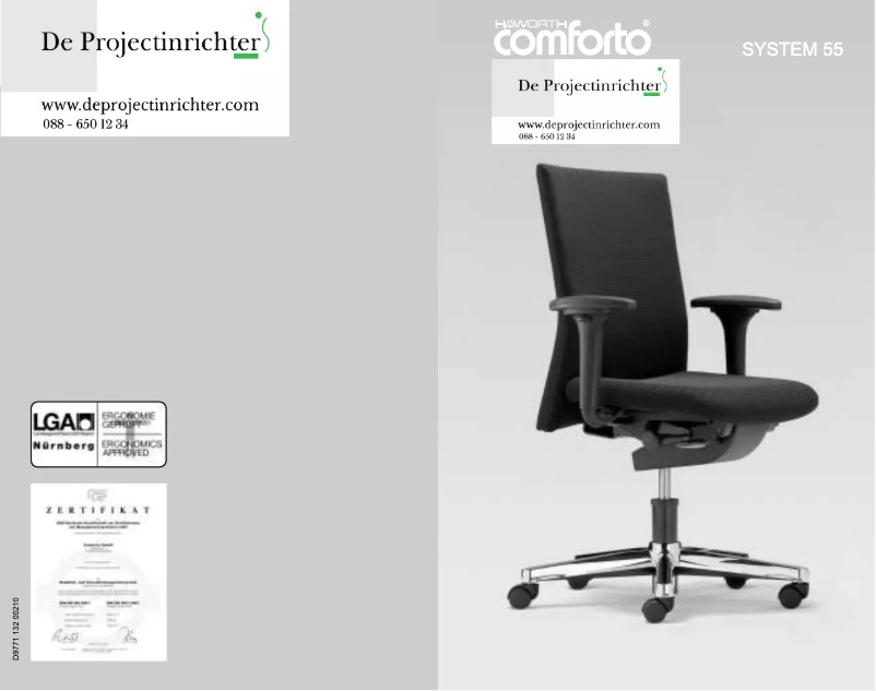 Page n°1 - Manuel utilisateur Haworth System 55