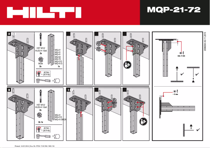 Page n°1 - Manuel utilisateur Hilti MQP-F