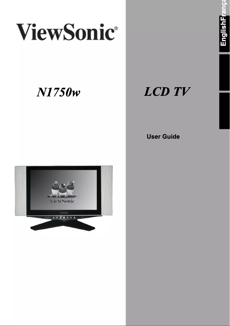 Page 1 de la notice Manuel utilisateur Viewsonic N1750w