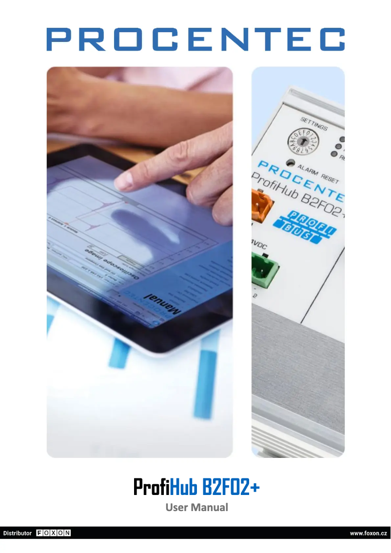 Page n°1 - Manuel utilisateur Anybus ProfiHub B2FO2+