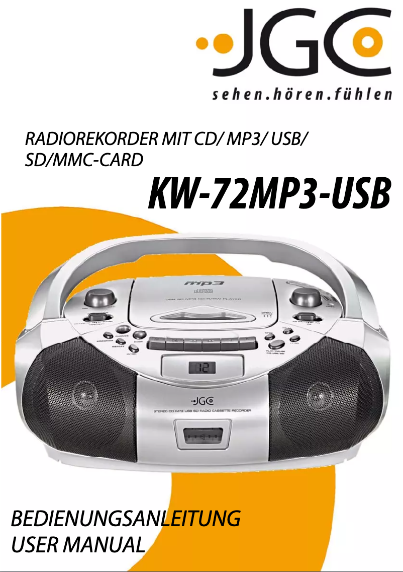 Image de la première page du manuel de l'appareil KW-72MP3-USB