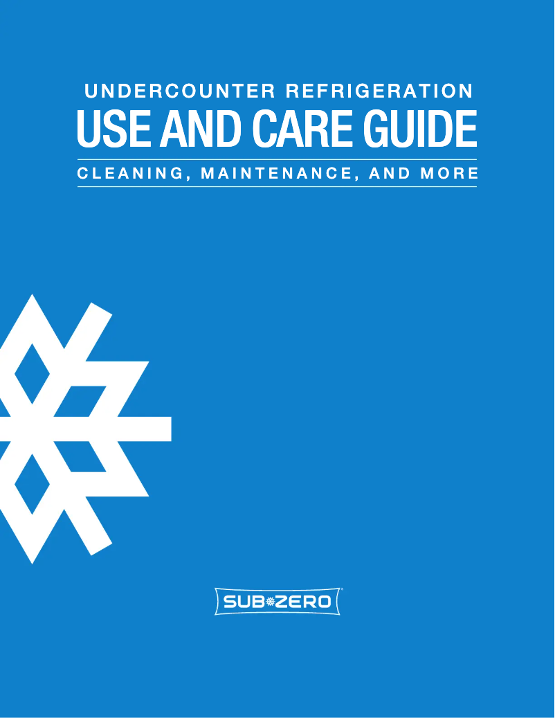 Page n°1 - Manuel utilisateur Sub-Zero UC-24BG/S/TH-RH