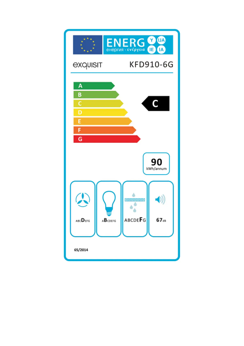 Page 1 de la notice Manuel utilisateur Exquisit KFD 910-6G