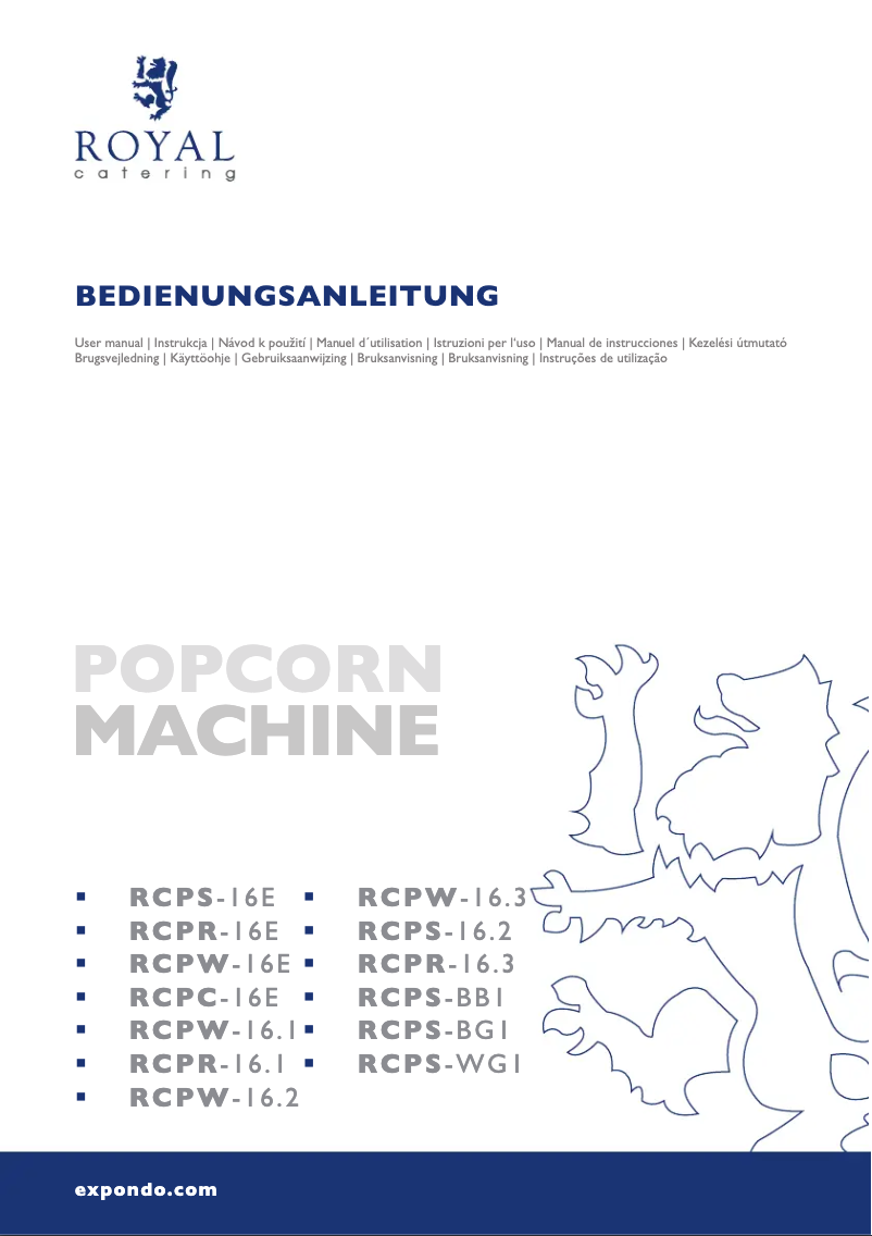 Page 1 de la notice Manuel utilisateur Royal Catering RCPW-16.1