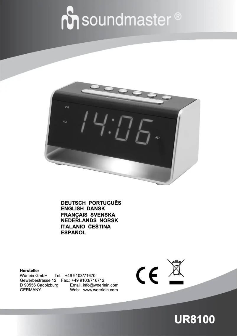 Page n°1 - Manuel utilisateur Soundmaster UR8100SI