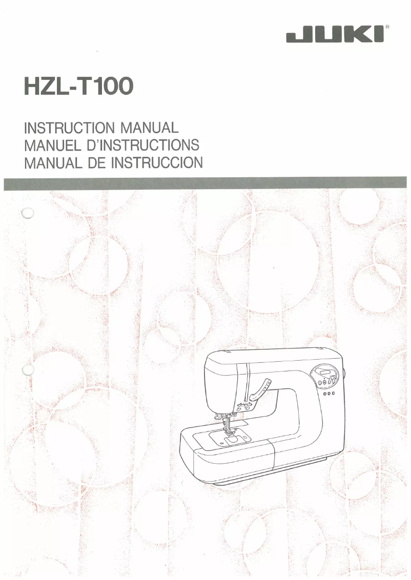 Page n°1 - Manuel utilisateur Juki HZL-T100