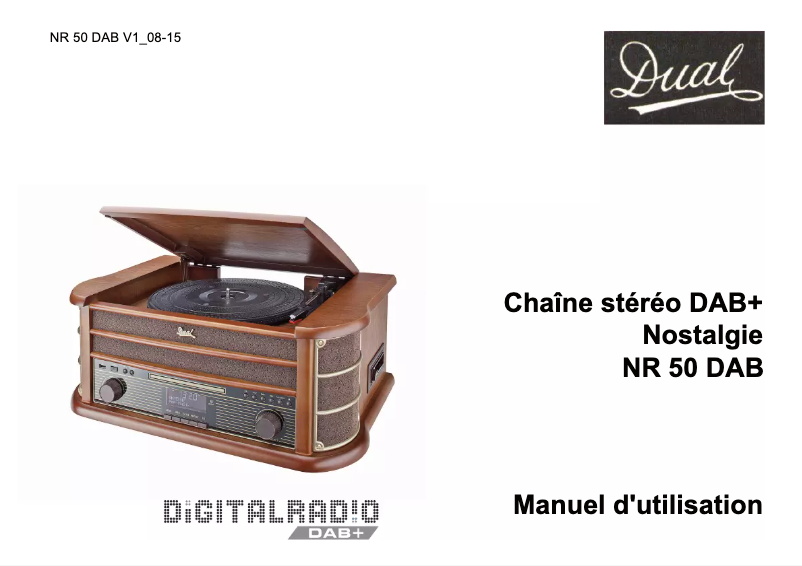 Image de la première page du manuel de l'appareil NR 50 DAB