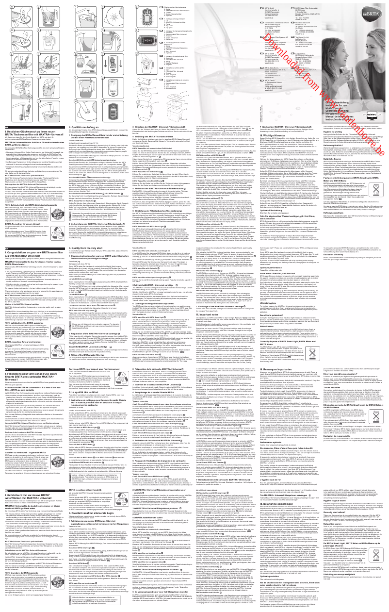 Página 1 del manual Manual de usuario BRITA Fill&Enjoy Marella XL