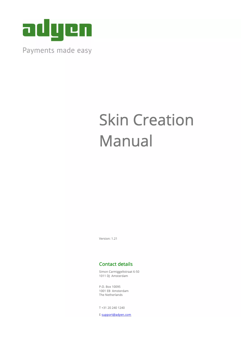 Image de la première page du manuel de l'appareil Skin Creation
