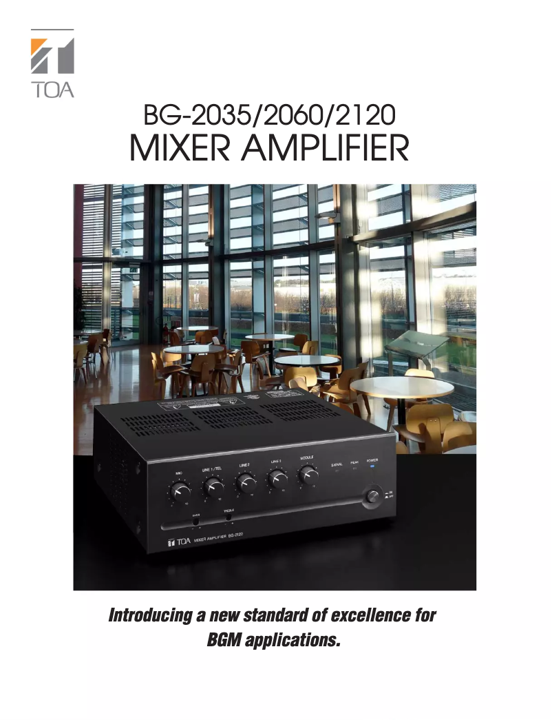 Página 1 del manual Manual de usuario TOA BG-2035
