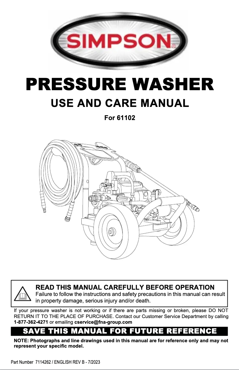 Page 1 de la notice Manuel utilisateur Simpson SM1200