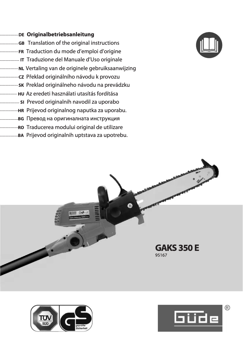 Image de la première page du manuel de l'appareil GAKS 350 E