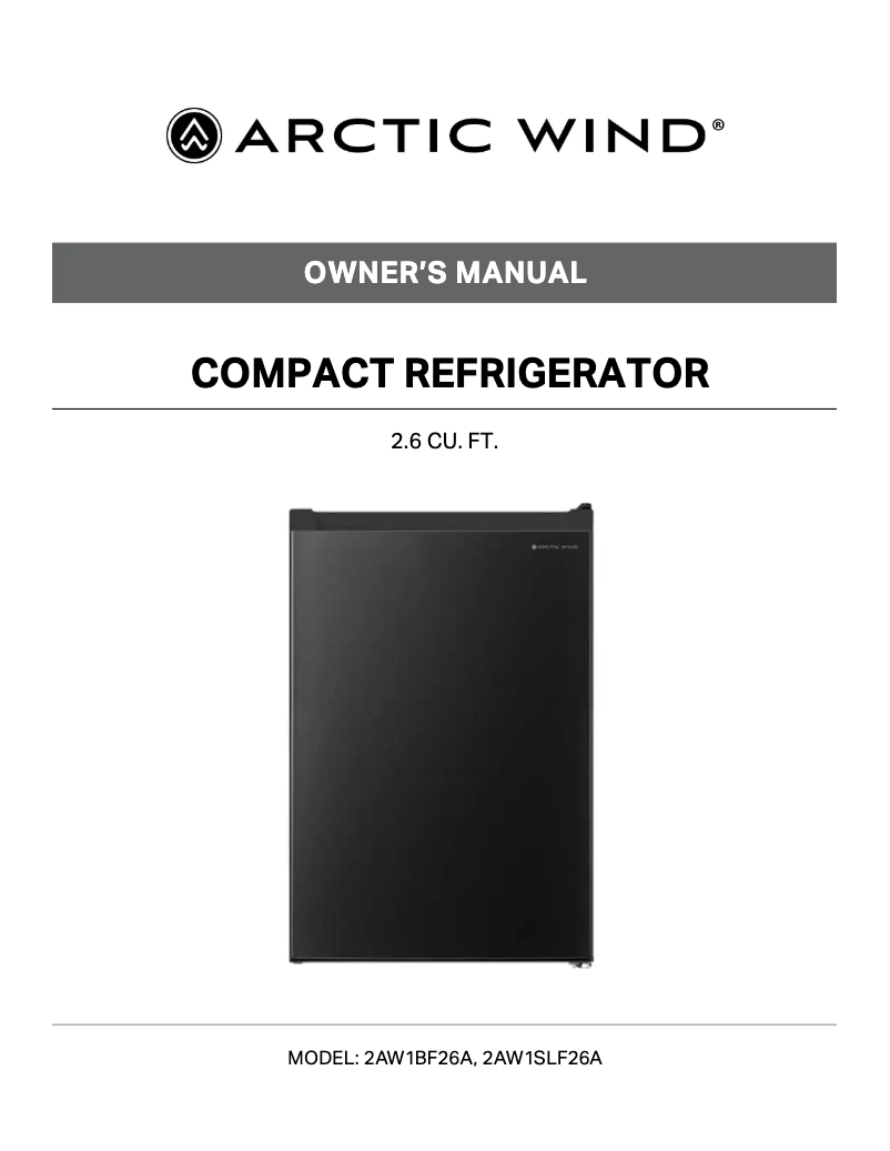 Page n°1 - Manuel utilisateur ARCTIC WIND 2AW1SLF26A