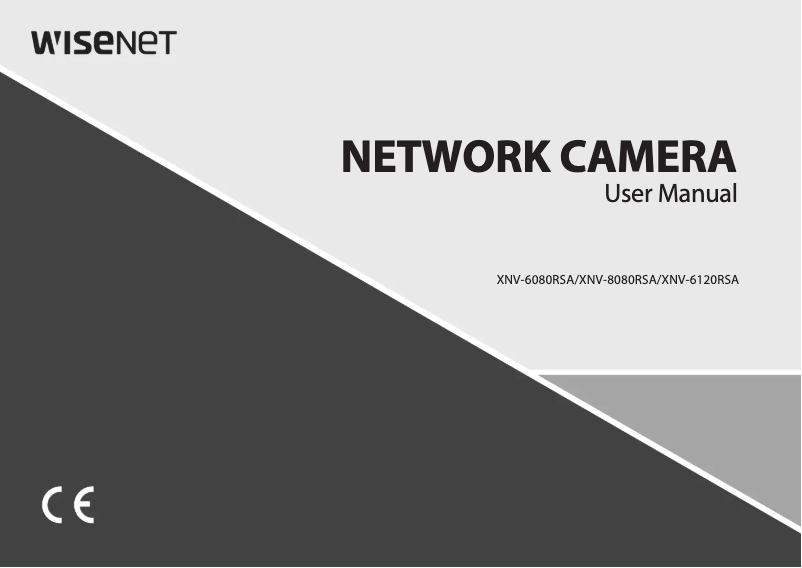 Page 1 de la notice Manuel utilisateur Wisenet XNV-6080RSA