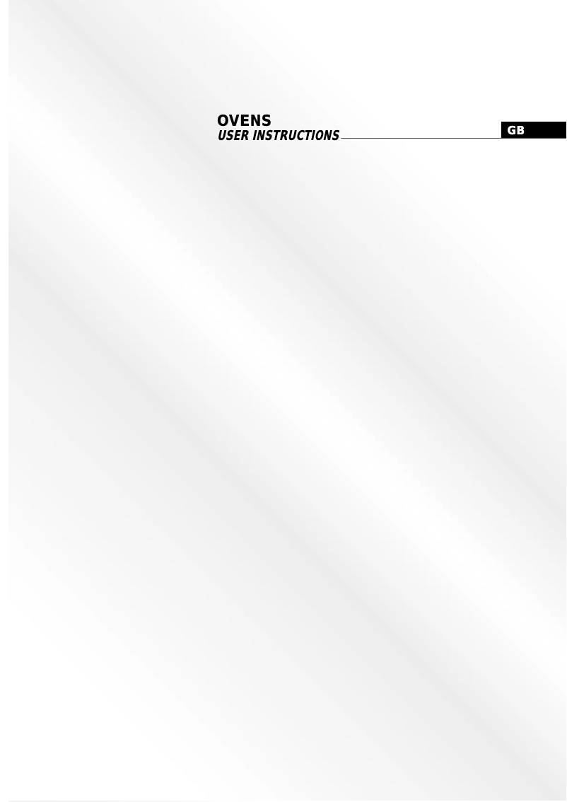 Page n°1 - Manuel utilisateur Candy FOF254/3XUK