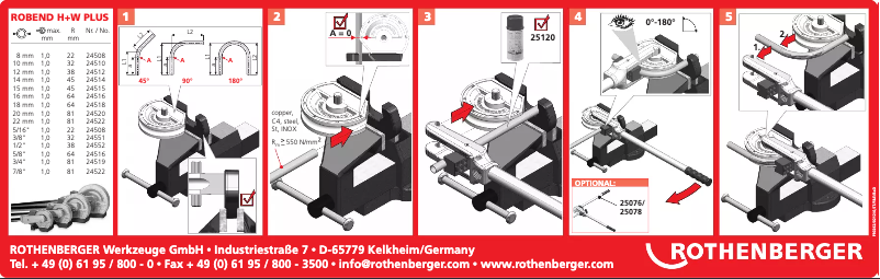 Page 1 de la notice Manuel utilisateur Rothenberger Robend H+W Plus
