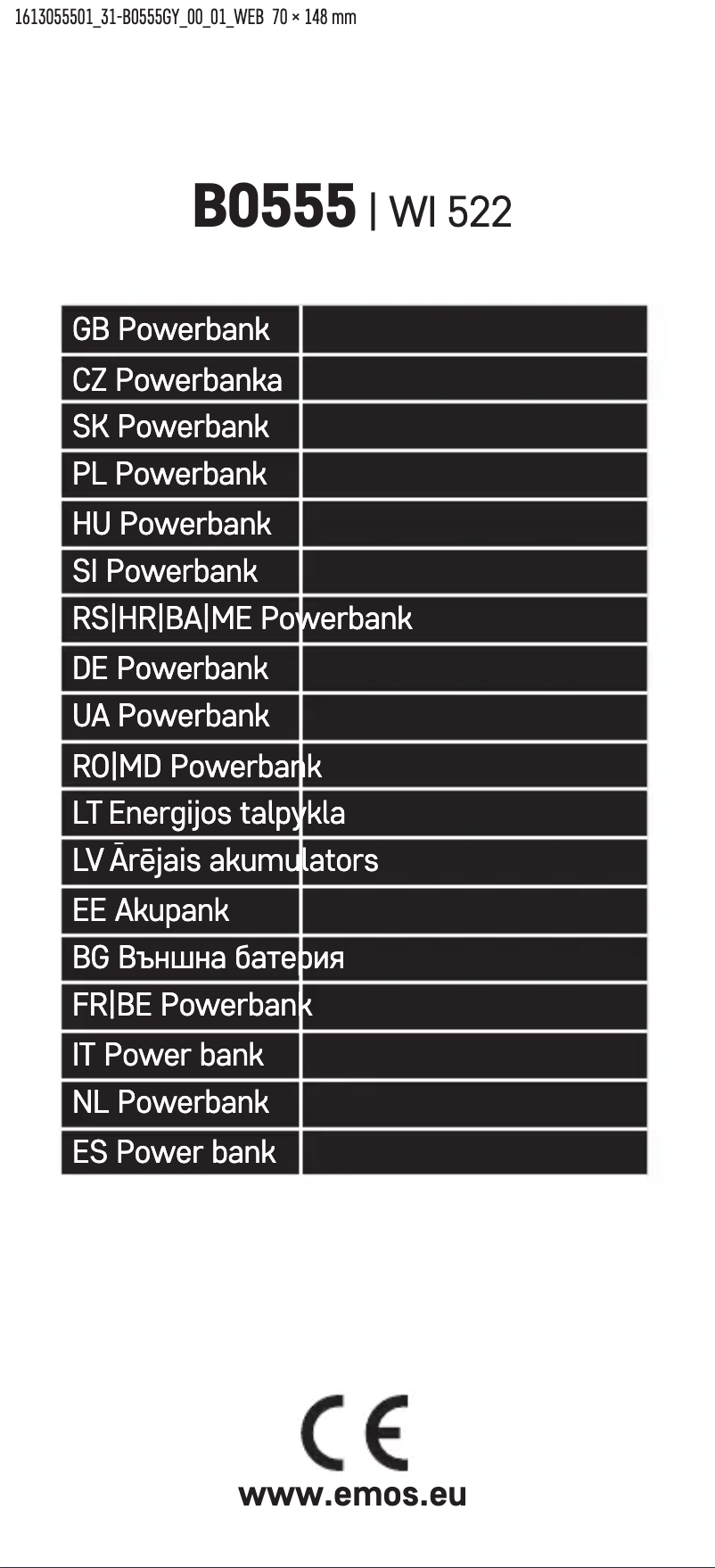 Image de la première page du manuel de l'appareil B0555GY