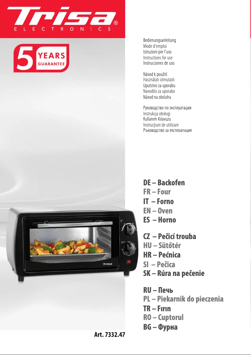 Image de la première page du manuel de l'appareil Snack Star