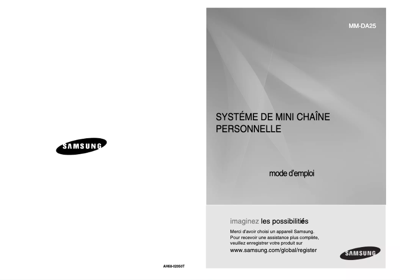 Page 1 de la notice Manuel utilisateur Samsung MM-DA25