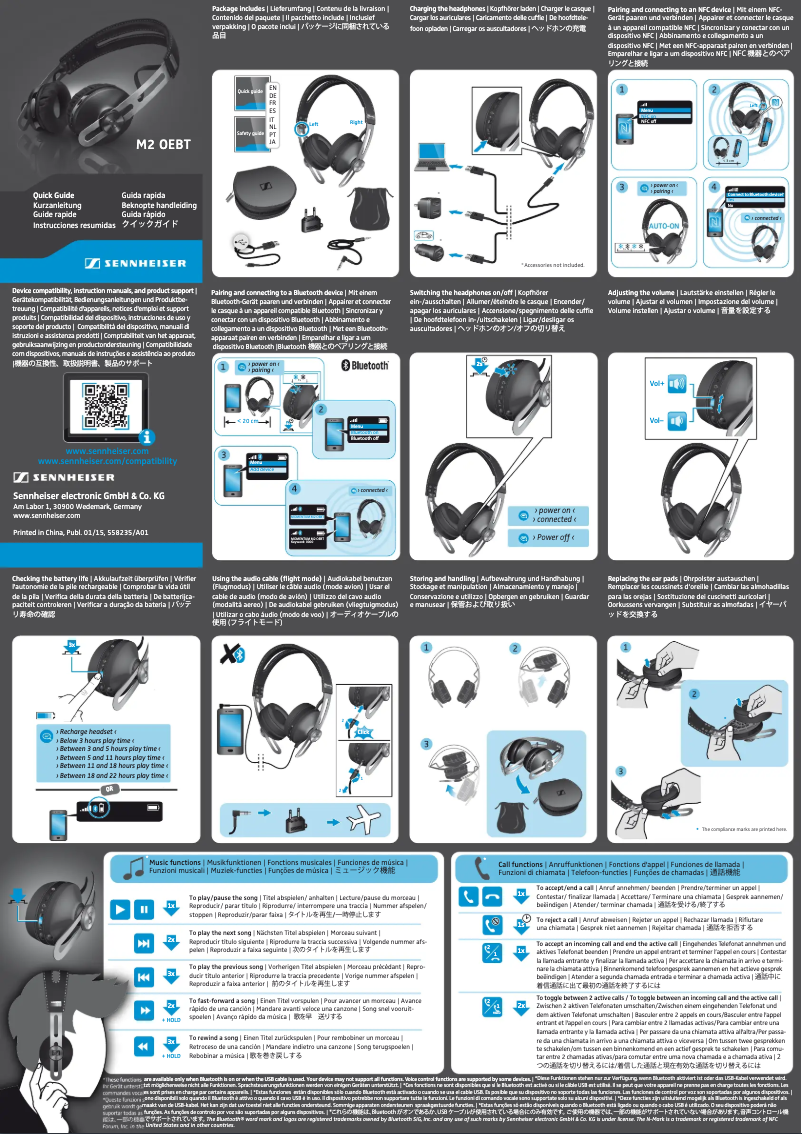 Page n°1 - Manuel utilisateur Sennheiser M2 OEBT