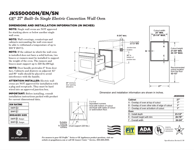 Image de la première page du manuel de l'appareil JKS5000SNSS